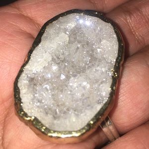 Super gorgeous geode style necklace pendant. Large